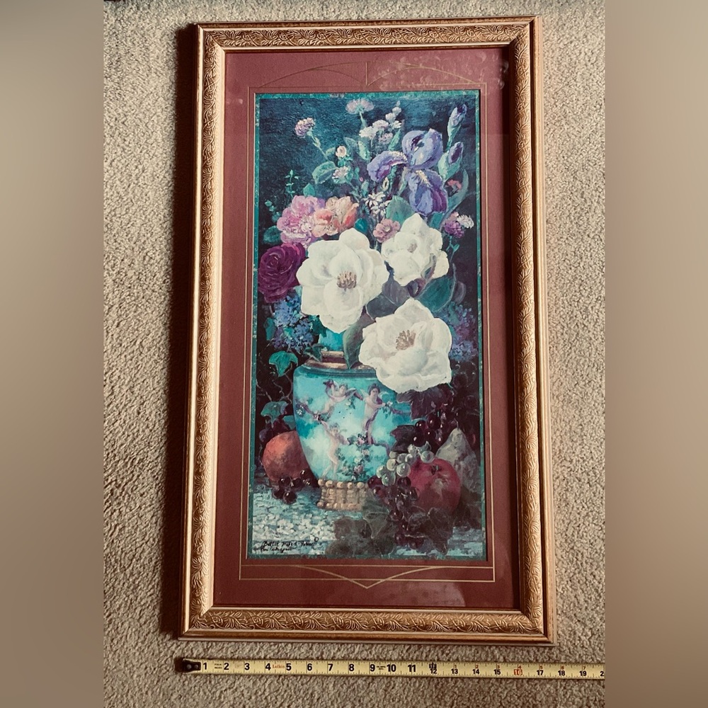 Home Interiors Thru Gods Grace Floral Painting